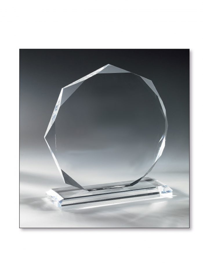 Trophäe Glas diamant 14cm