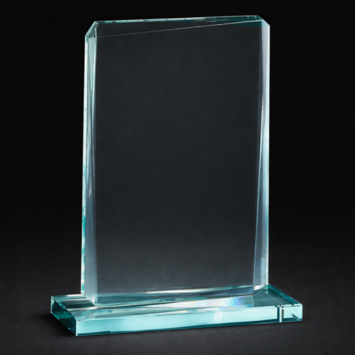Trophäe Glas Rechteck 22cm