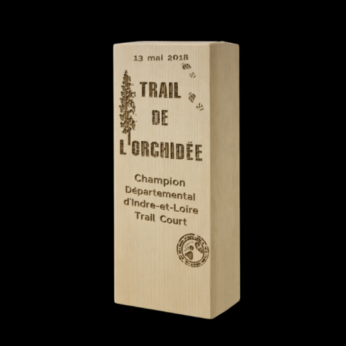 Trophäe aus Holz gravierte Totem 18cm x 9cm