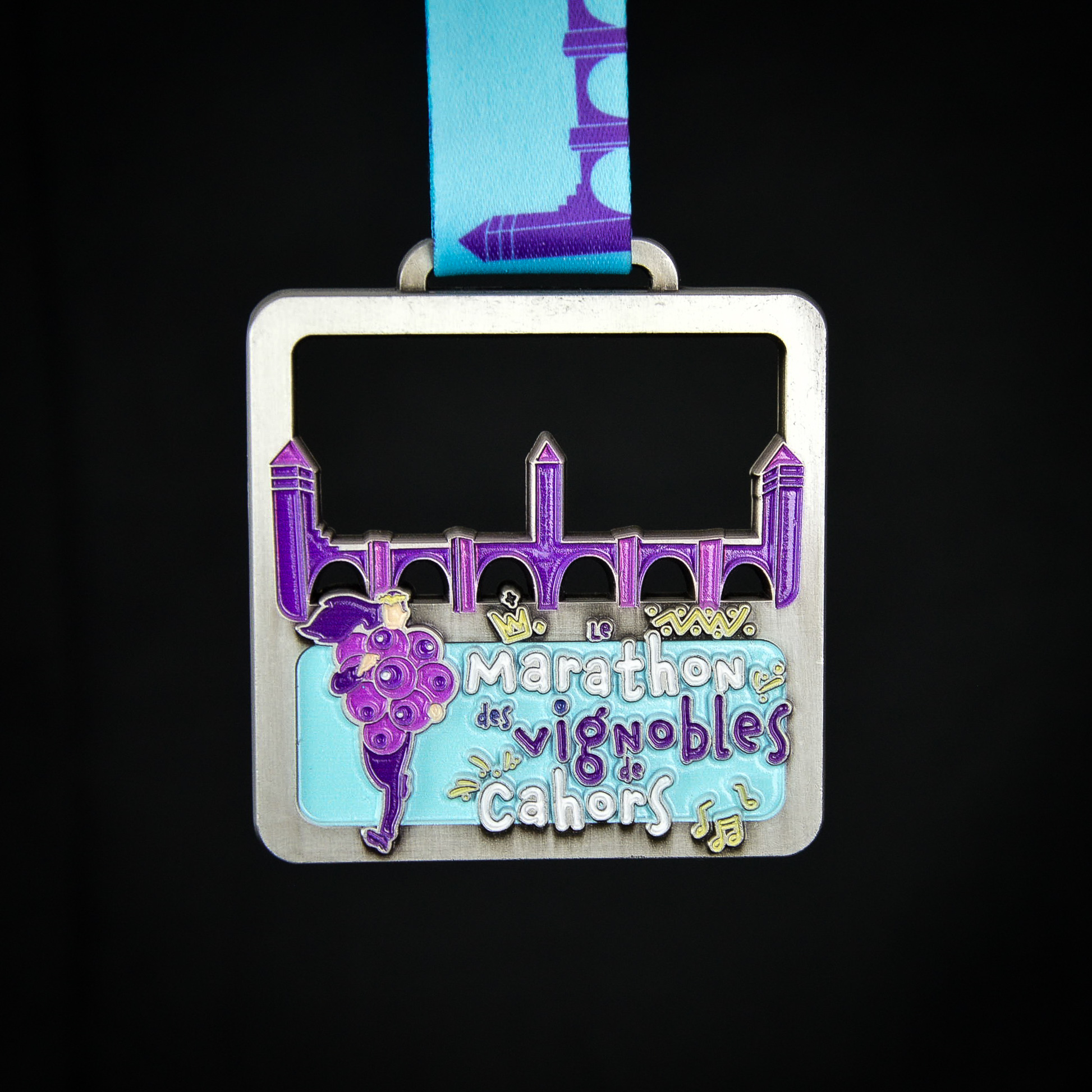 Médaille Shark Fin 5k - Marathon Venice FL, Running, Rare, Unisexe