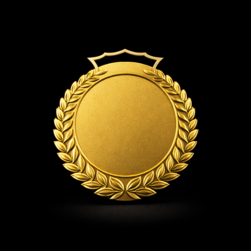 Gold Lorbeer Wafer Medaille 70mm