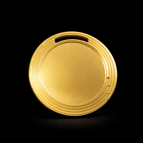 70mm Gold graviert Kreis Plakette Medaille