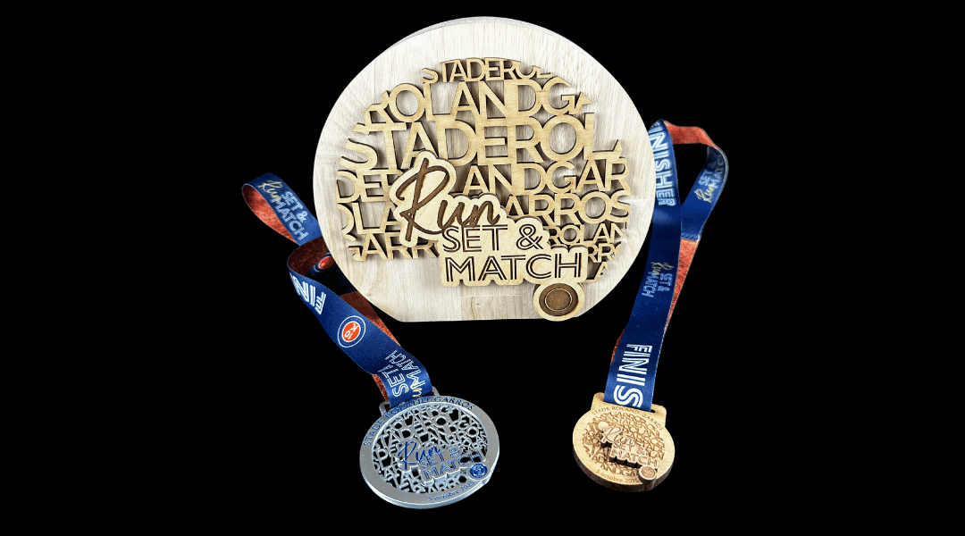 Médailles et Trophée Run Set & Match 2025