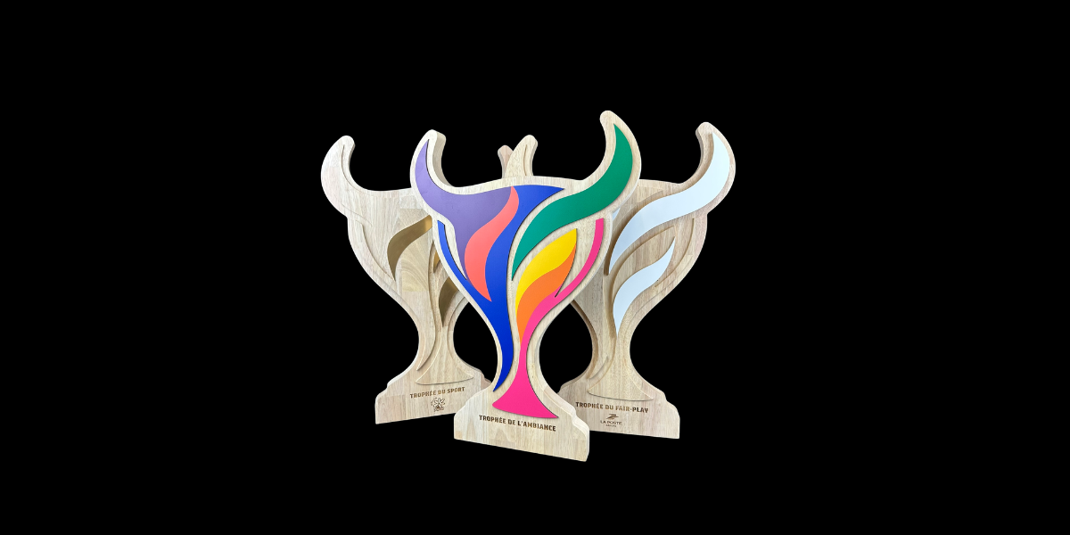 trophées bois challenge ecricome 2026 cnc origine france garantie récompense sport ambiance fair play