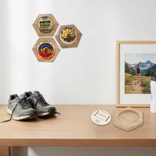4 Displays für die Finisher-Medaille