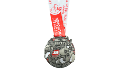 Médaille finisher sur mesure des Foulées d’Aliboron 2026