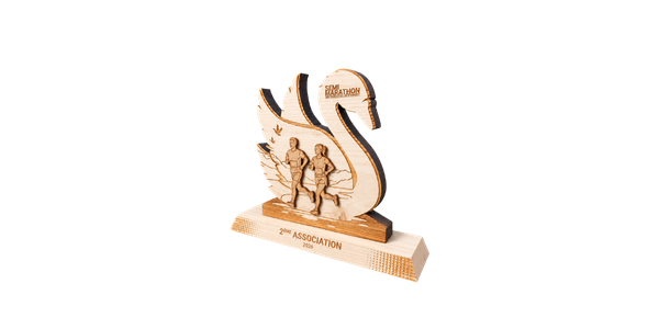 Trophée en bois sur mesure Semi-Marathon des Sources du Lac d’Annecy 2026